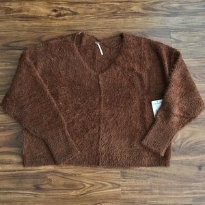 NWT Women’s Free People Icing V-Neck Pullover Sweater
